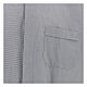 Clergical shirt, light grey fil à fil cotton, long sleeves s2
