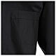 Camisa de sacerdote preta manga comprida linha In Primis tecido elástico 97% algodão e 3% Lycra s3