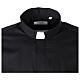 Camisa de sacerdote preta manga comprida linha In Primis tecido elástico 97% algodão e 3% Lycra s4