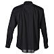 Camisa de sacerdote preta manga comprida linha In Primis tecido elástico 97% algodão e 3% Lycra s6