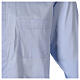 Stretch clergy shirt In Primis, light blue cotton, long sleeves s3