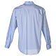 Stretch clergy shirt In Primis, light blue cotton, long sleeves s7