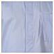Camisa de sacerdote azul-celeste manga comprida linha In Primis tecido elástico 97% algodão e 3% Lycra s2