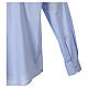 Camisa de sacerdote azul-celeste manga comprida linha In Primis tecido elástico 97% algodão e 3% Lycra s5