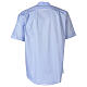 Stretch clergy shirt In Primis, light blue cotton, short sleeves s6