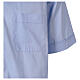 Camisa de sacerdote azul-celeste manga curta linha In Primis tecido elástico 97% algodão e 3% Lycra s4