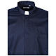 Camisa de sacerdote azul manga curta linha In Primis tecido elástico 97% algodão e 3% Lycra s5