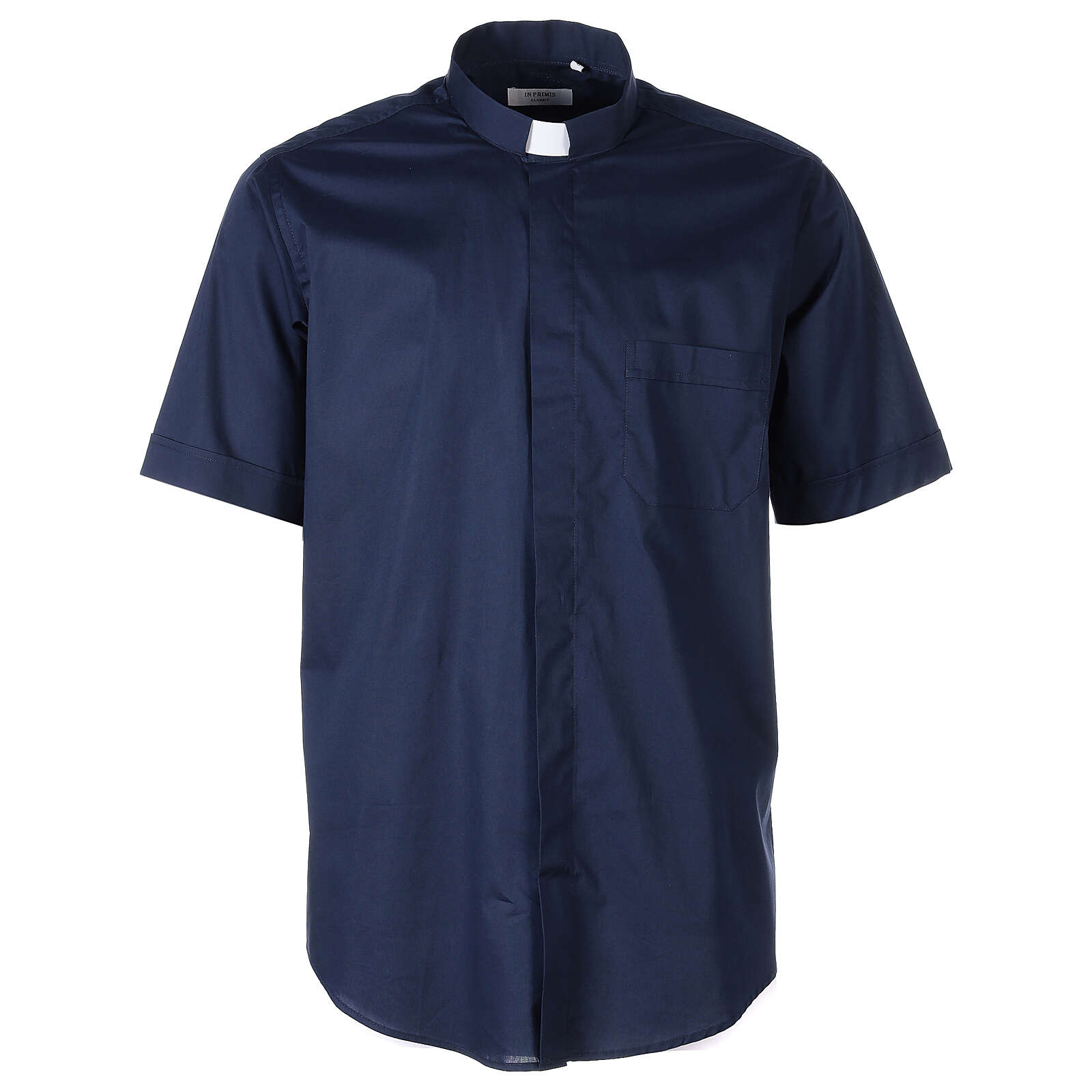 short sleeve navy blue shirt