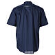 Clergy shirt In Primis stretch cotton short sleeve navy blue s6