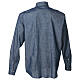 Long-sleeved clergy shirt, light blue denim Cococler s7