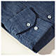 Camisa de sacerdote manga comprida Denim azul claro Cococler s5