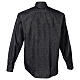Camicia collo clergy manica lunga Denim Scuro Cococler s4