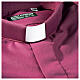 Camisa cuello clergy manga larga solo color violeta Cococler s3