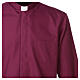 Camisa cuello clergy manga larga solo color violeta Cococler s5