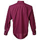 Camisa cuello clergy manga larga solo color violeta Cococler s6