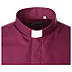 Camicia collo clergy Manica Lunga tinta unita viola  Cococler s2