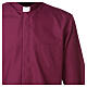 Camicia collo clergy Manica Lunga tinta unita viola  Cococler s5