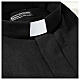 Black clergy shirt, linen blend, short sleeves, CocoCler s2