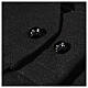 Black clergy shirt, linen blend, short sleeves, CocoCler s5