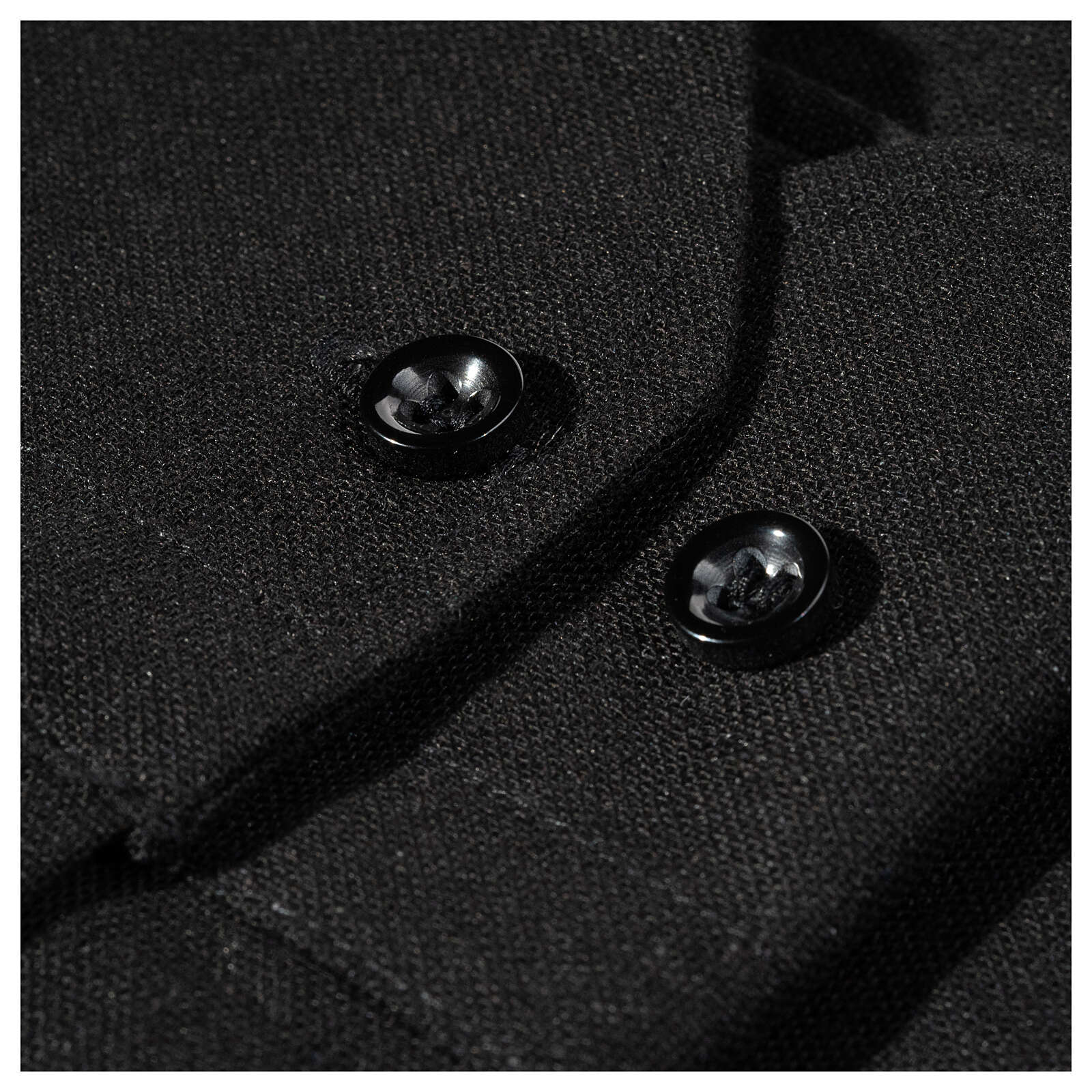 Camicia nera clergy misto lino manica corta Cococler