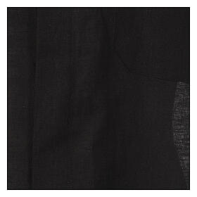 Clergy shirt Cococler short sleeve linen blend black 