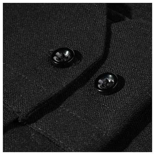 Clergy shirt Cococler short sleeve linen blend black  6