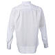 CocoCler white shirt with roman collar and long sleeves, solid white cotton s7