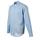 Camicia azzurra collo romano cotone manica lunga Coco Cler  s3