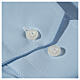 Camisa azul claro colarinho romano algodão manga comprida CocoCler s6