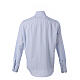 Chemise bleu ciel col clergy manches longues coton mélangé CocoCler s7