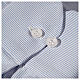 Camisa azul claro colarinho sacerdote manga comprida mistura de algodão CocoCler s5