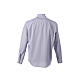 Chemise bleue col clergy manches longues coton mélangé CocoCler s5