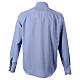 Chemise bleu ciel CocoCler fantaisie Versus col clergy manches longues coton s7