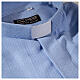Camisa azul céu padrão Versus CocoCler colarinho sacerdote manga comprida algodão s2