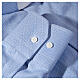 Camisa azul céu padrão Versus CocoCler colarinho sacerdote manga comprida algodão s5