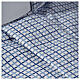 Long-sleeved clergy shirt with blue checked pattern, polycotton, CocoCler s4