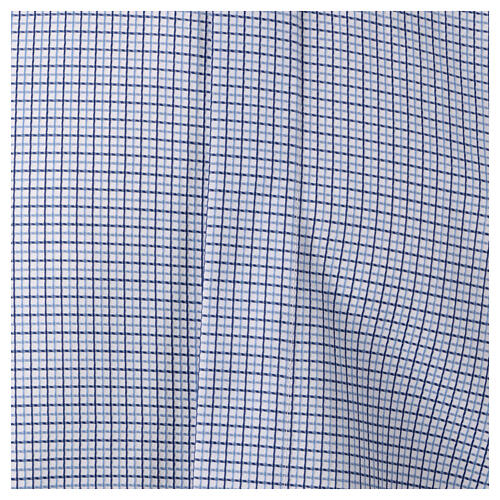 Camisa cuadro mangas largas mixto algodón CocoCler cuello clergy 2