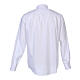 Chemise In Primis blanche col clergy manches longues mélange coton grandes tailles s6