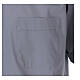 Chemise gris clair clergyman manches courtes mélange coton In Primis grandes tailles s3