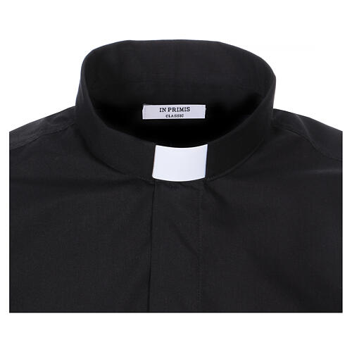 Camicia clergy manica corta nero In Primis TAGLIE FORTI misto cotone 2