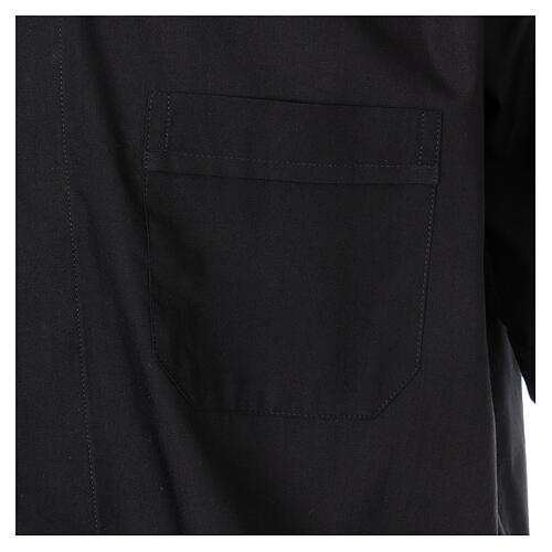 Camicia clergy manica corta nero In Primis TAGLIE FORTI misto cotone 3