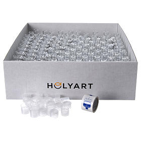 Holy water bottles with Baptismal Font sticker (100 pcs box)