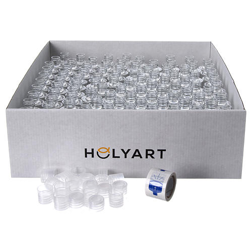 Holy water bottles with Baptismal Font sticker (100 pcs box) 2