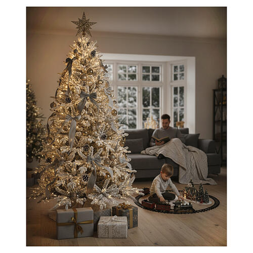 Árbol de Navidad 210 cm Poly Flocado Castor Winter Woodland 2