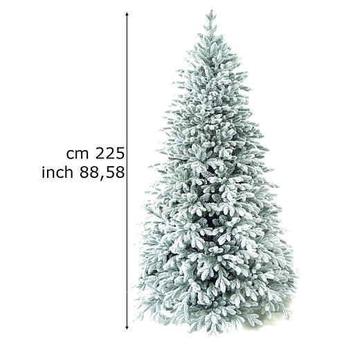 Árvore de Natal artificial 225 cm Poly flocado Castor Winter Woodland 3