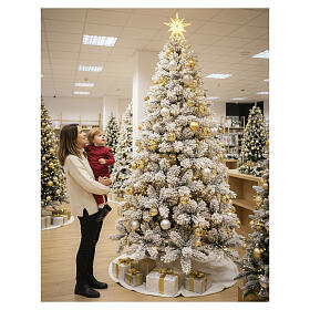 Albero di Natale 300 cm Floccato Pvc Nordend Winter Woodland