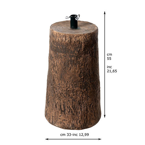 Christmas tree trunk base 180-210 cm wood effect Winter Woodland resin 3