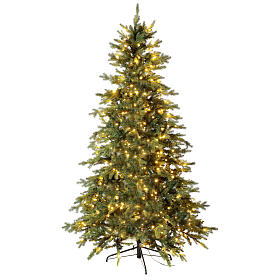 Weihnachtsbaum Poly Dunant Slim mit 392 LEDs Winter Wonderland grün, 180 cm