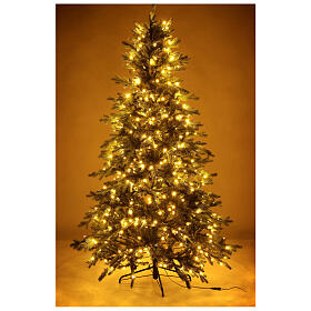 Weihnachtsbaum Poly Dunant Slim mit 568 LEDs Winter Wonderland grün, 210 cm