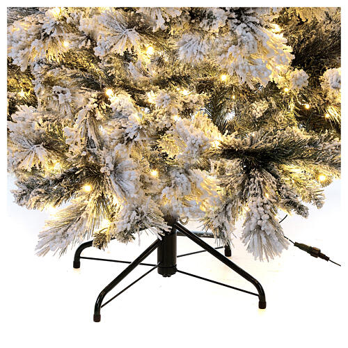 Albero Natale luci led pvc Floccato Grober 150 cm Winter Woodland 5